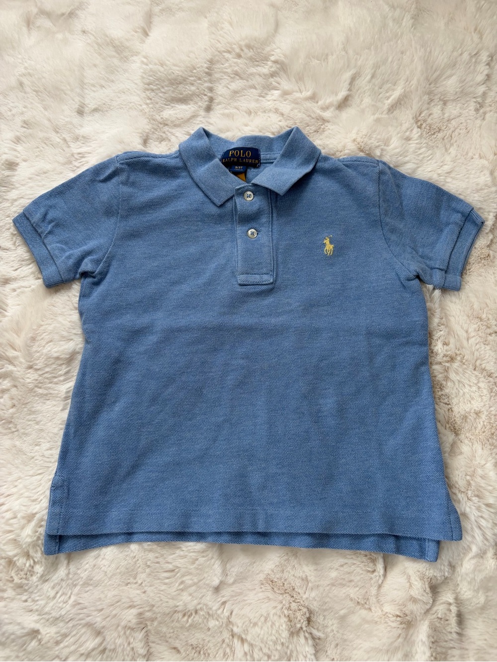 Polo by Ralph Lauren Boys' Sky Blue Polo with Yellow Pony